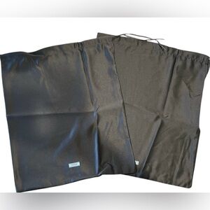 2 Prada NEW Black Dust Bags 13x15in
